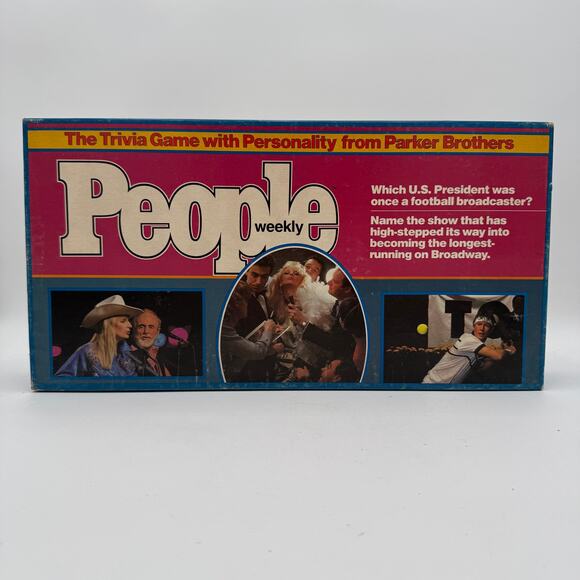 Vintage People Weekly Trivia Board Game 1984 Complete minus 1 Reference Card - Picture 2 of 10
